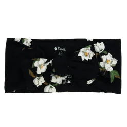 Kyte Baby Knotted Bow Headband in Small Midnight Magnolia Discount