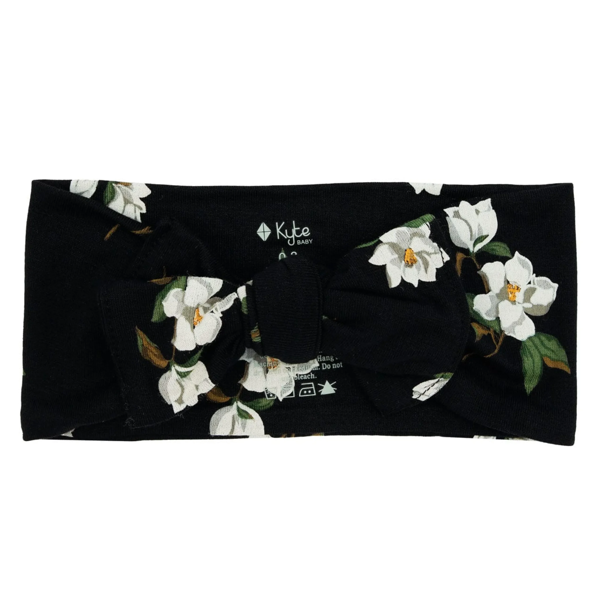 Kyte Baby Knotted Bow Headband in Small Midnight Magnolia Discount