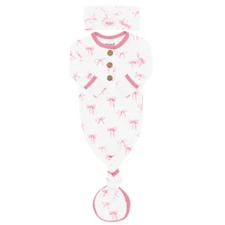 Kyte Baby Knotted Gown with Set in Bow Hot