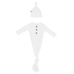 Kyte Baby Knotted Gown with Hat Set in Cloud Online