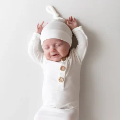 Kyte Baby Knotted Gown with Hat Set in Cloud Online