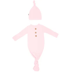 Kyte Baby Knotted Gown with Hat Set in Sakura Online