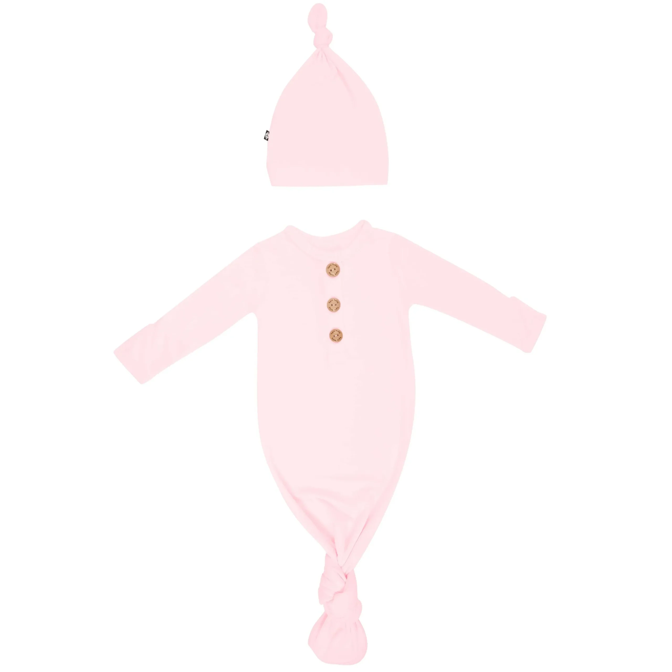 Kyte Baby Knotted Gown with Hat Set in Sakura Online