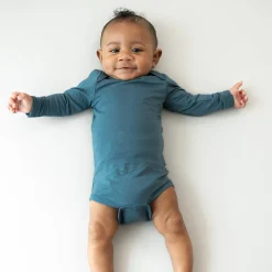Kyte Baby Long Sleeve Bodysuit in Atlantic Sale