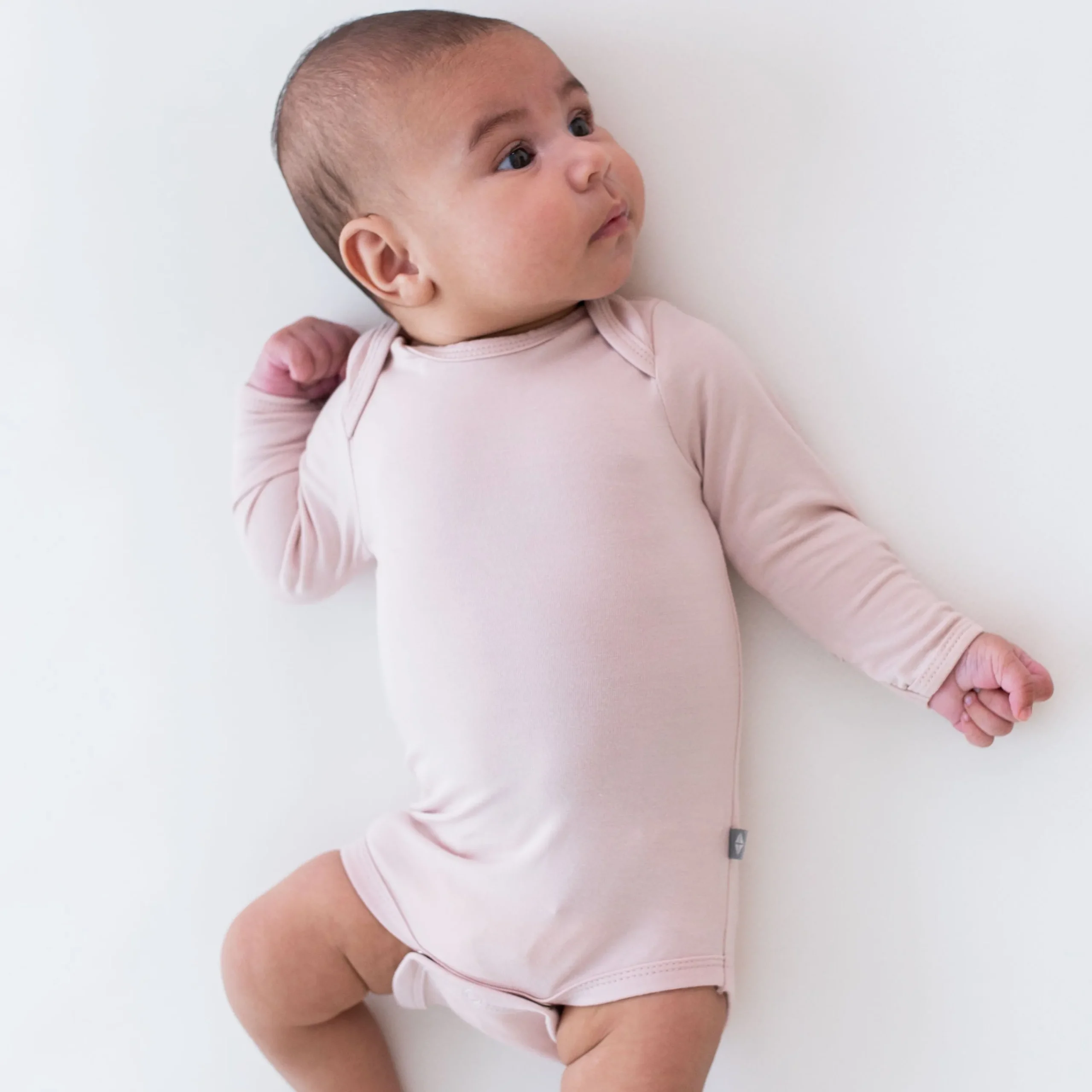 Kyte Baby Long Sleeve Bodysuit in Blush Clearance