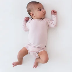 Kyte Baby Long Sleeve Bodysuit in Blush Clearance