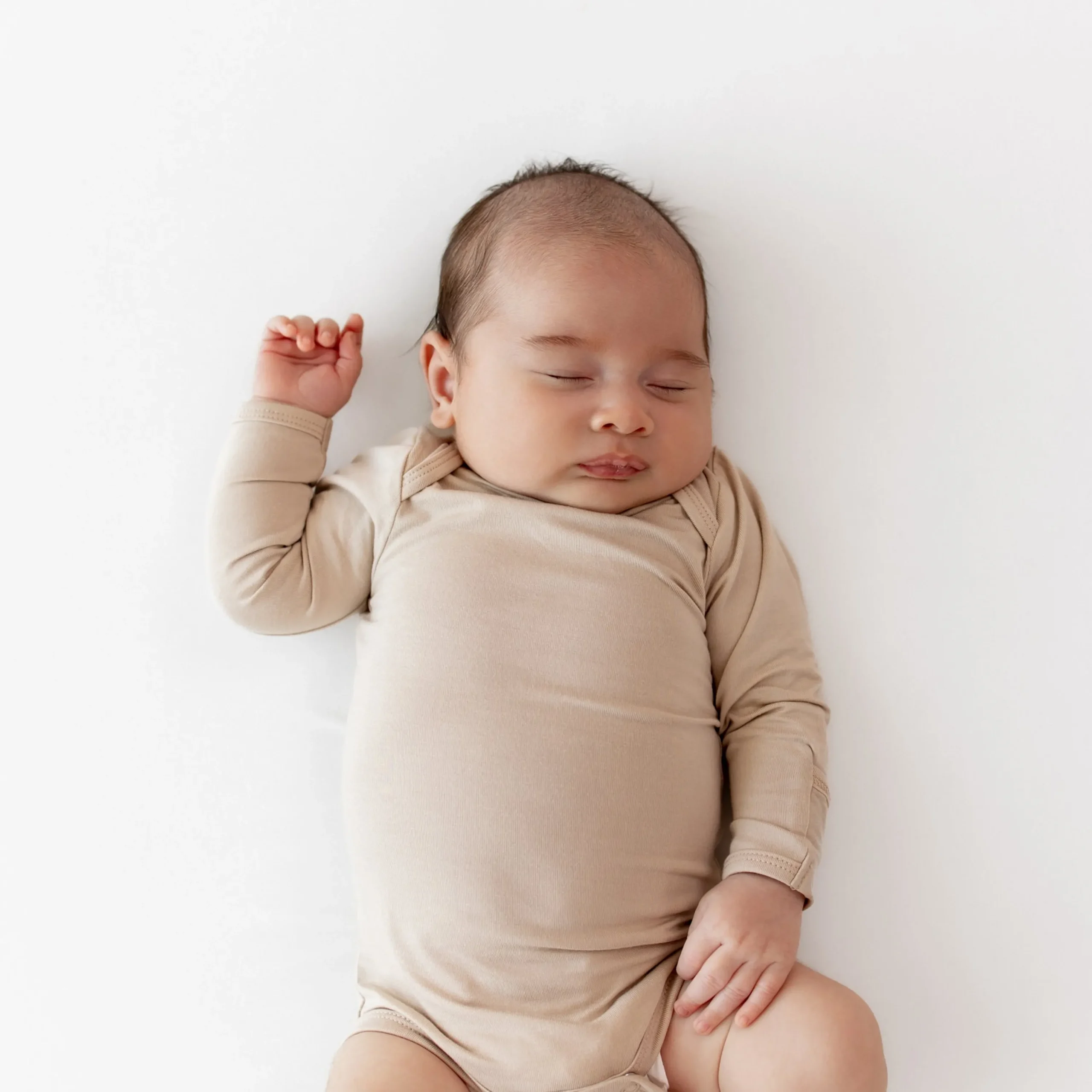 Kyte Baby Long Sleeve Bodysuit in Bisque Outlet