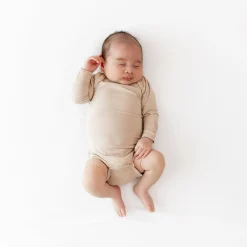 Kyte Baby Long Sleeve Bodysuit in Bisque Outlet