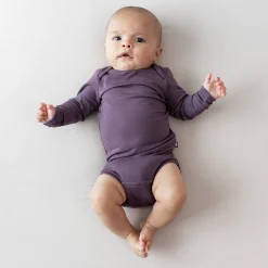 Kyte Baby Long Sleeve Bodysuit in Currant Outlet