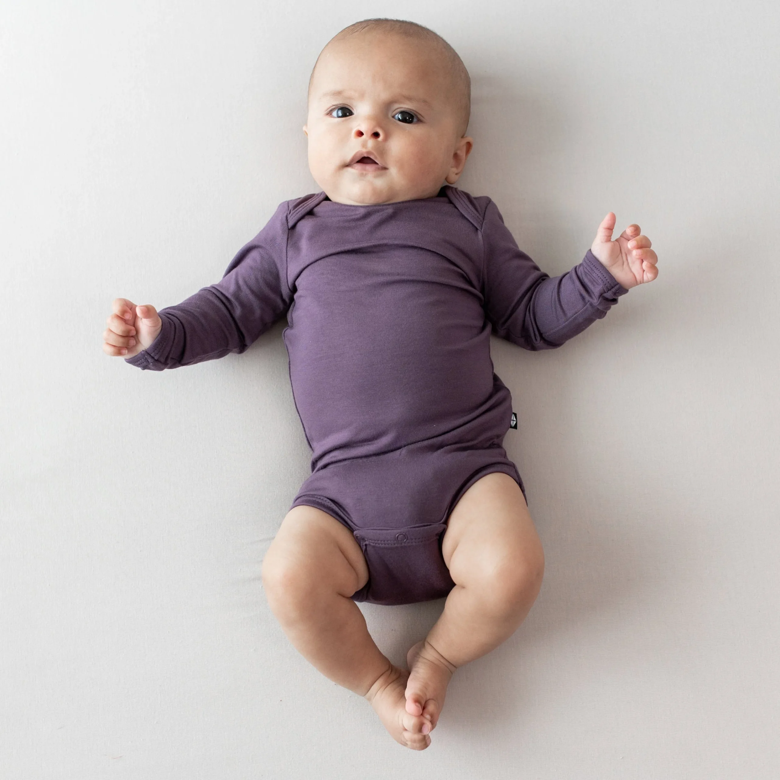 Kyte Baby Long Sleeve Bodysuit in Currant Outlet