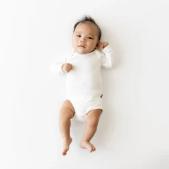 Kyte Baby Long Sleeve Bodysuit in Cloud Hot