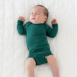 Kyte Baby Long Sleeve Bodysuit in Emerald Hot