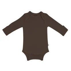 Kyte Baby Long Sleeve Bodysuit in Espresso Clearance
