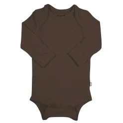 Kyte Baby Long Sleeve Bodysuit in Espresso Clearance