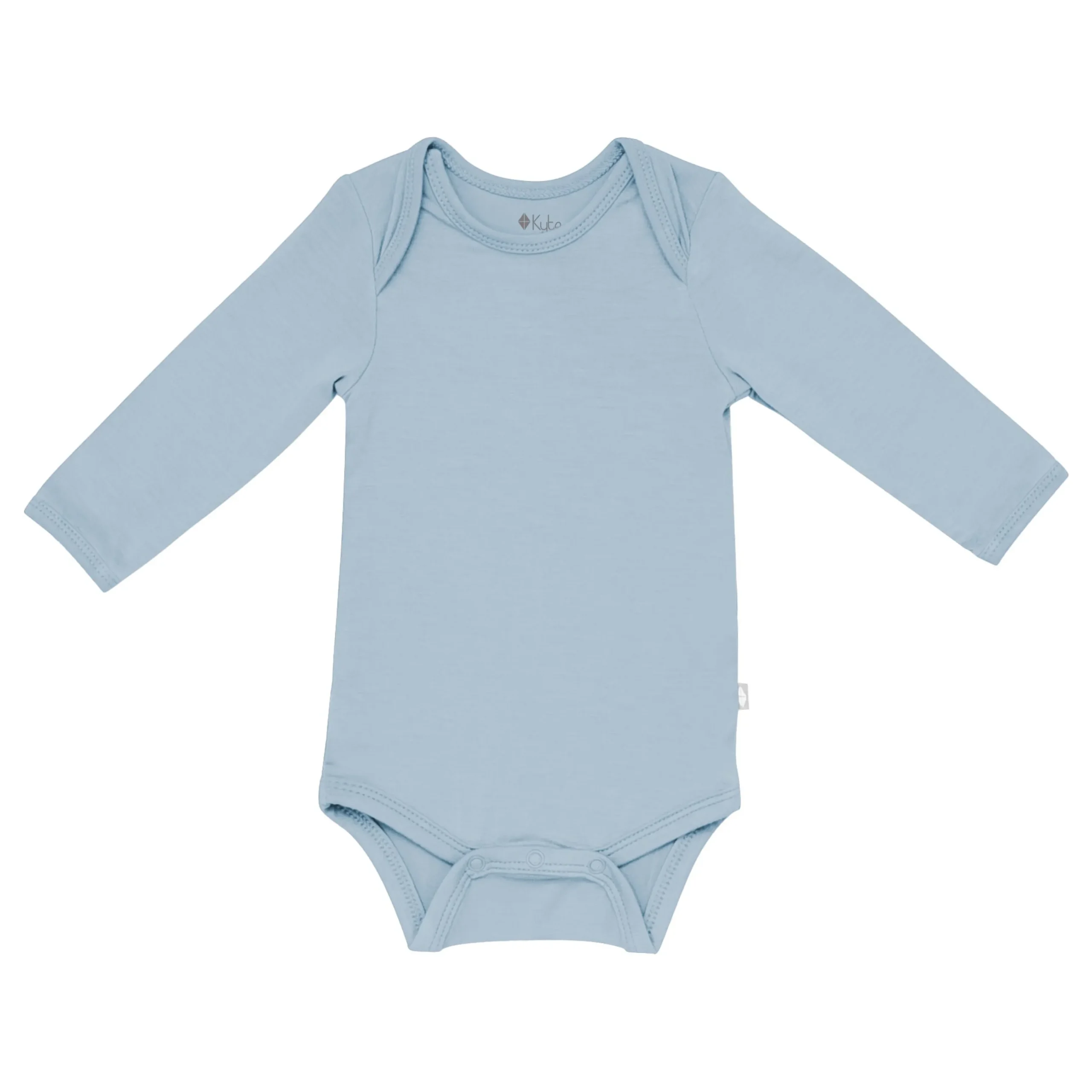 Kyte Baby Long Sleeve Bodysuit in Fog Clearance