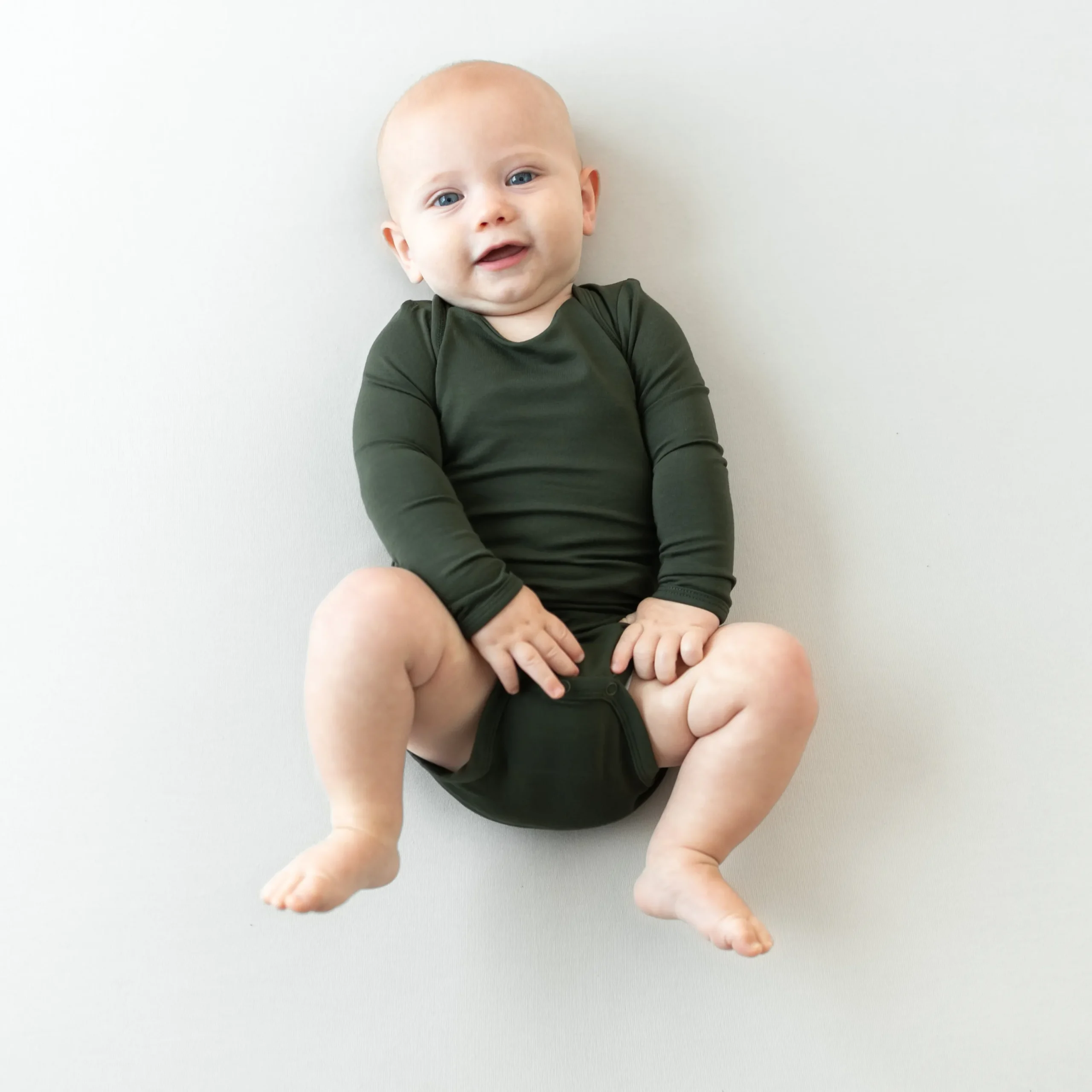 Kyte Baby Long Sleeve Bodysuit in Fir Discount