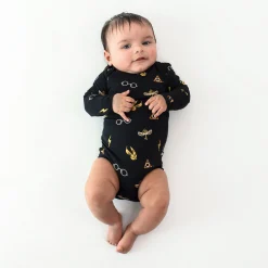 Kyte Baby Long Sleeve Bodysuit in Midnight Icon New
