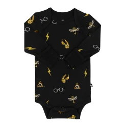 Kyte Baby Long Sleeve Bodysuit in Midnight Icon New
