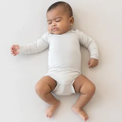 Kyte Baby Long Sleeve Bodysuit in Oat Discount