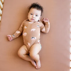 Kyte Baby Long Sleeve Bodysuit in Pig Outlet