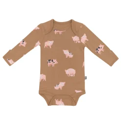 Kyte Baby Long Sleeve Bodysuit in Pig Outlet