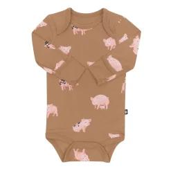 Kyte Baby Long Sleeve Bodysuit in Pig Outlet