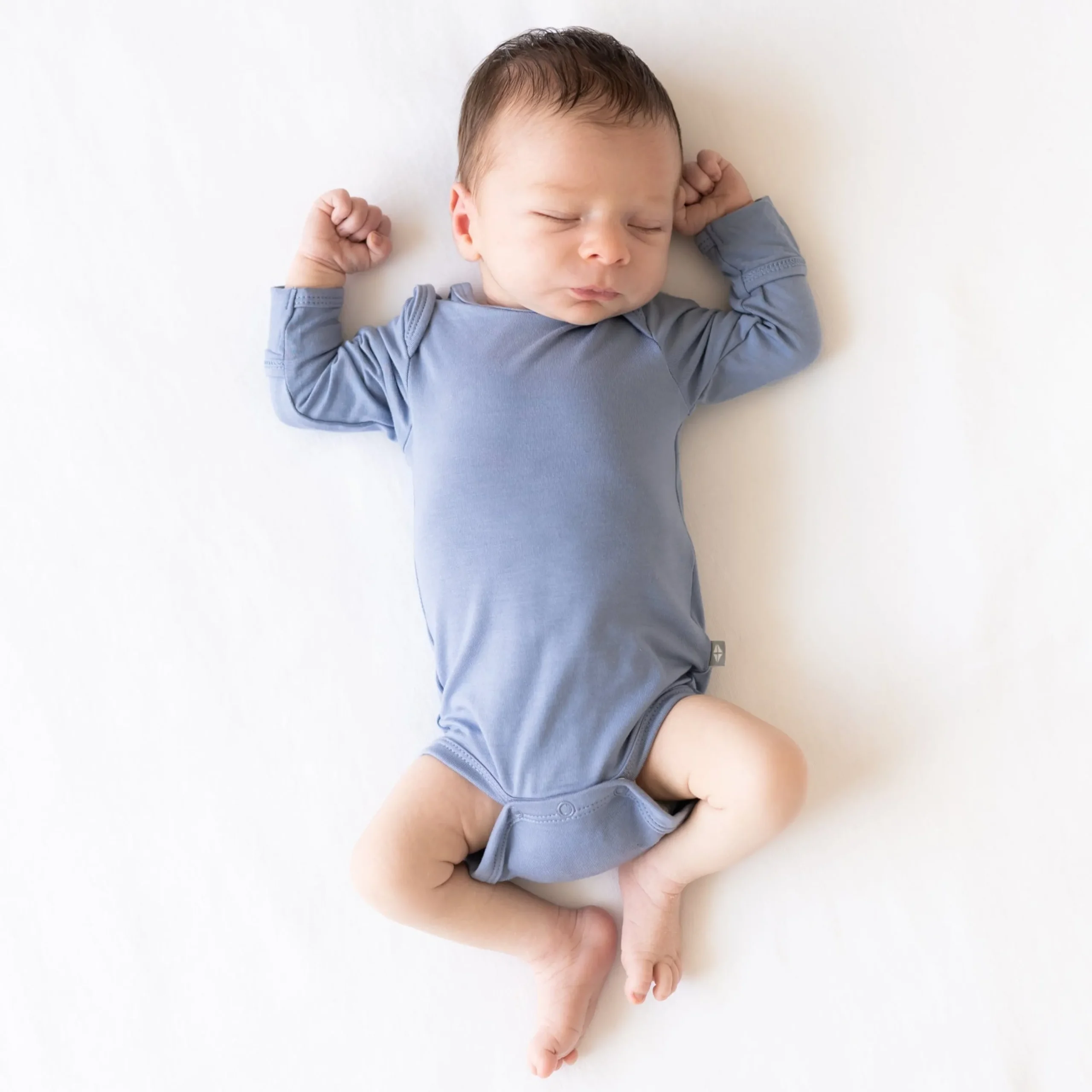 Kyte Baby Long Sleeve Bodysuit in Slate Outlet