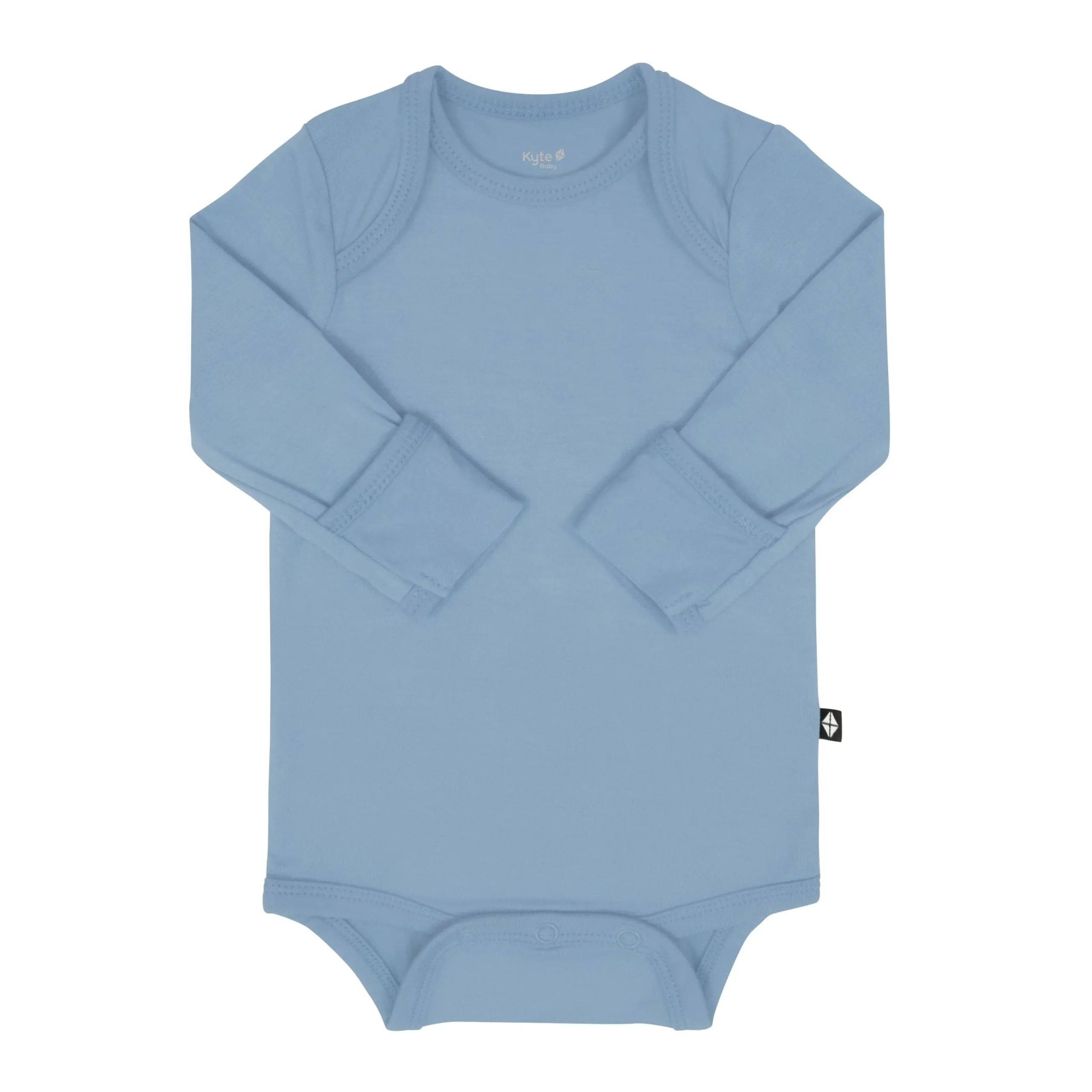 Kyte Baby Long Sleeve Bodysuit in Slate Outlet