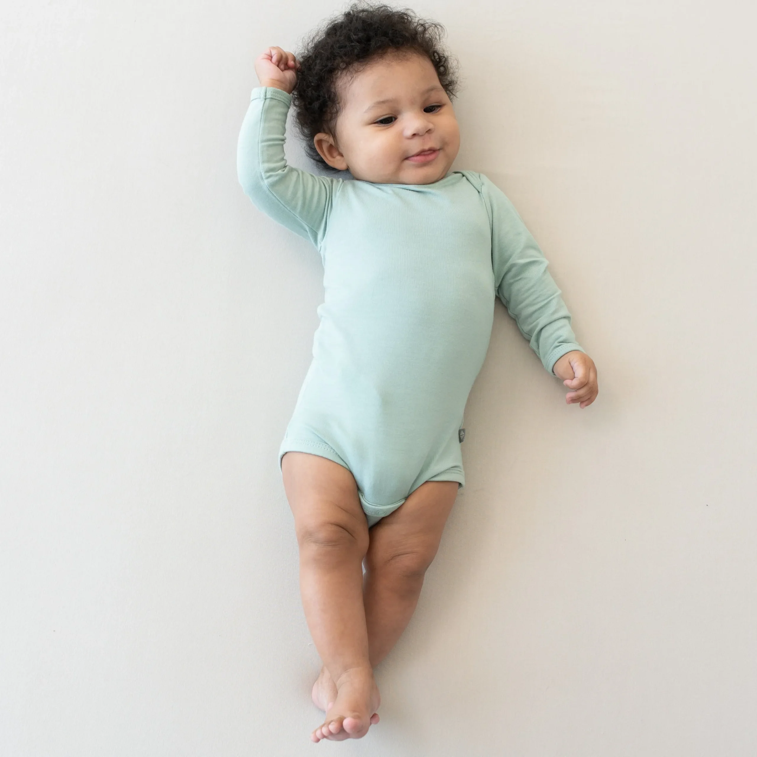 Kyte Baby Long Sleeve Bodysuit in Sage Discount