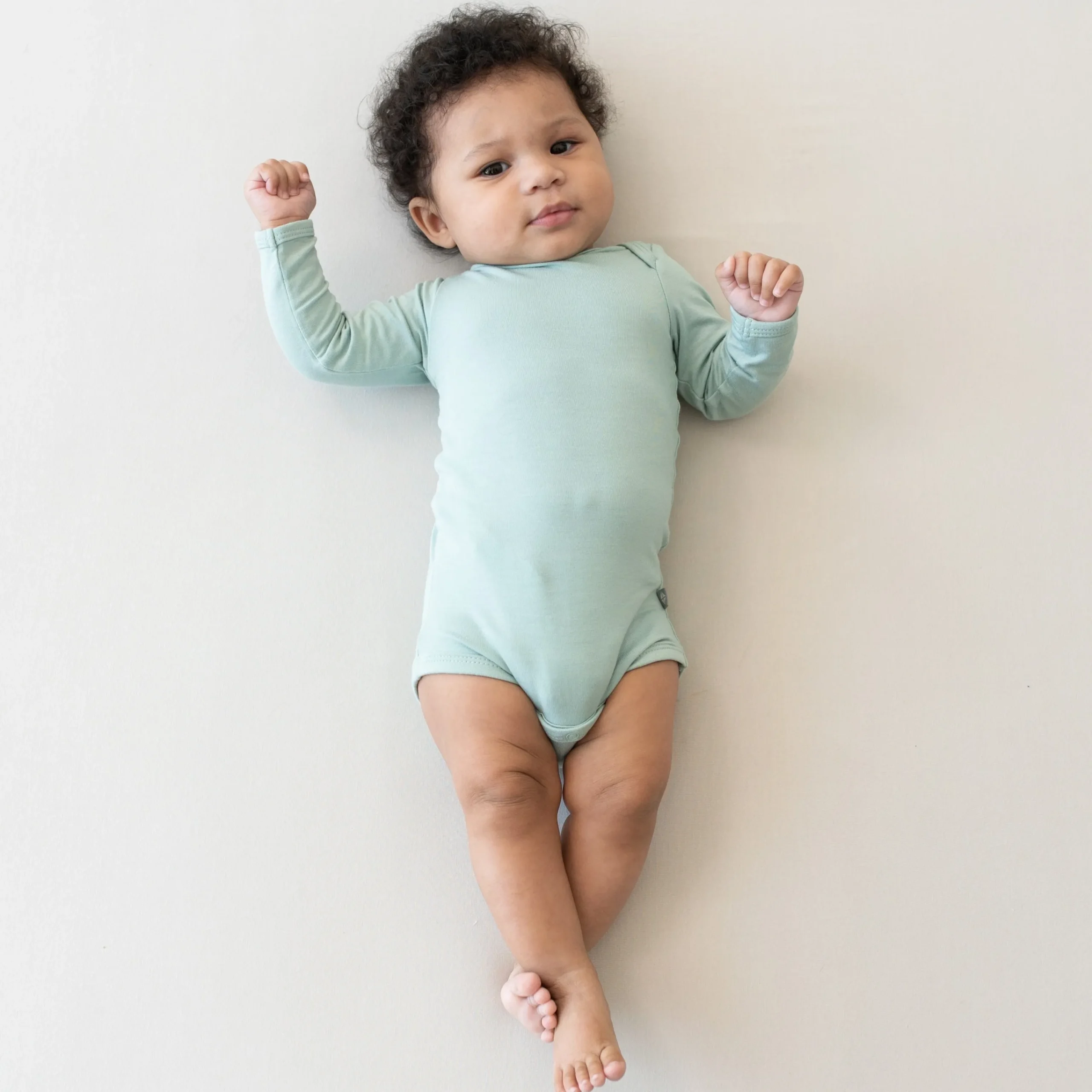 Kyte Baby Long Sleeve Bodysuit in Sage Discount