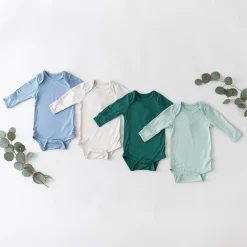 Kyte Baby Long Sleeve Bodysuit in Sage Discount