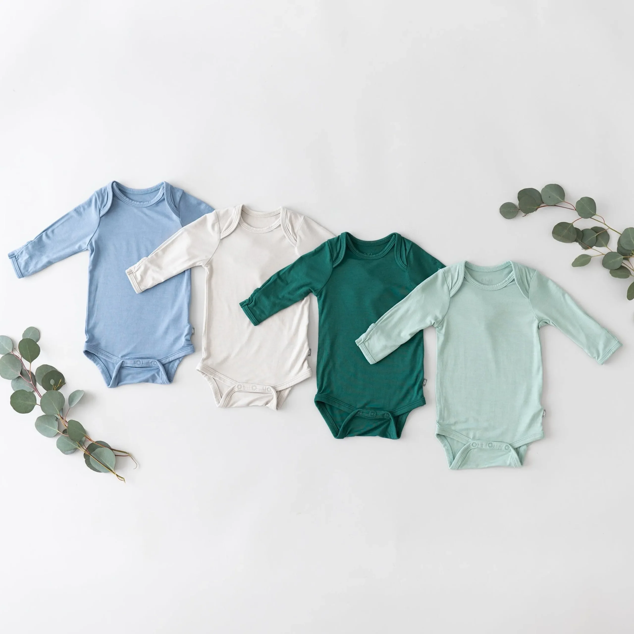 Kyte Baby Long Sleeve Bodysuit in Sage Discount
