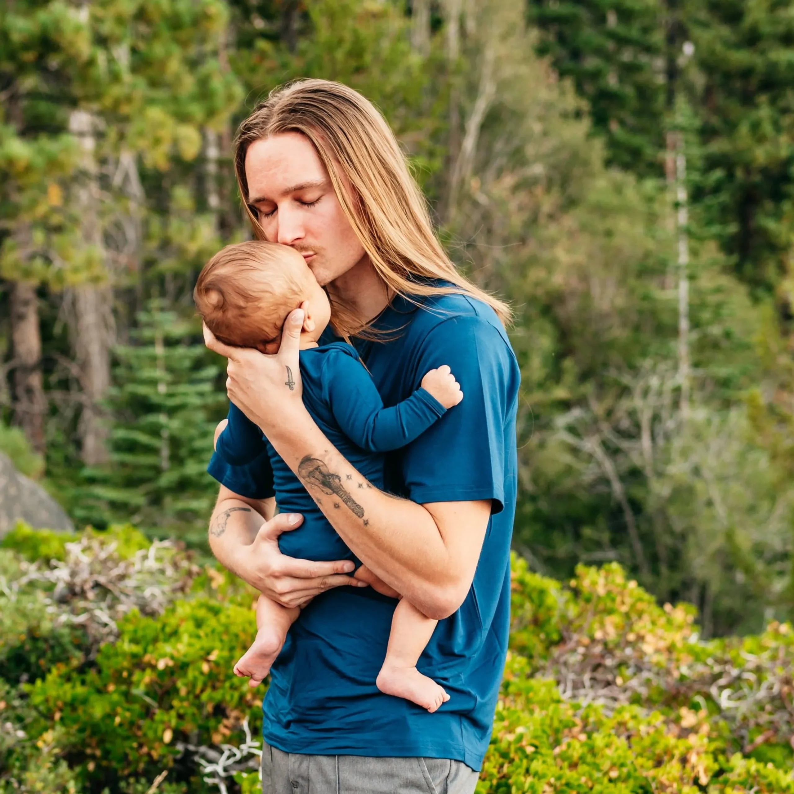 Kyte Baby Long Sleeve Bodysuit in Tahoe Discount