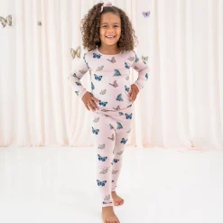 Kyte Baby Long Sleeve Pajamas in Blush Butterfly Discount
