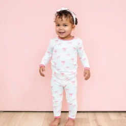 Kyte Baby Long Sleeve Pajamas in Bow Clearance