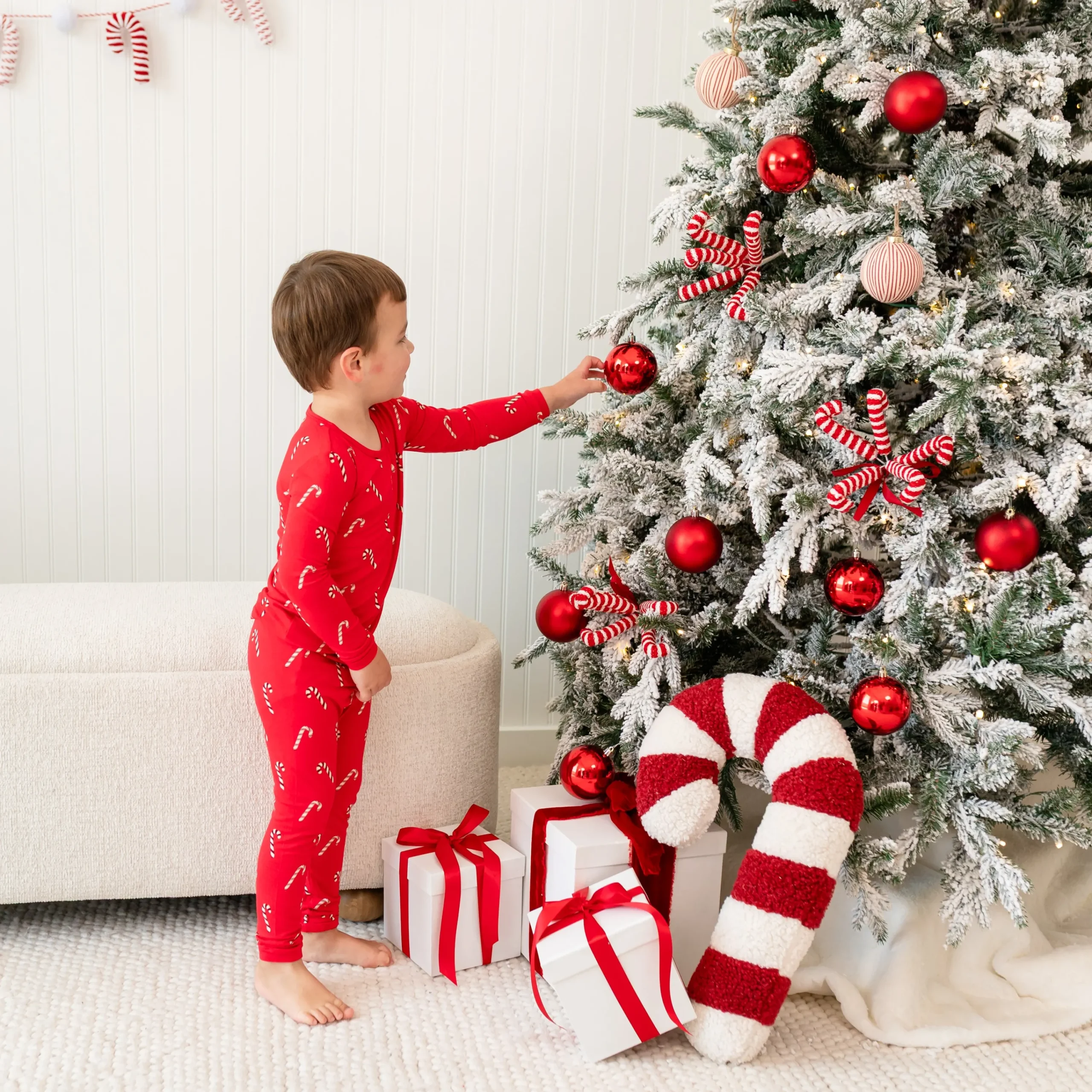Kyte Baby Long Sleeve Pajamas in Candy Cane Best
