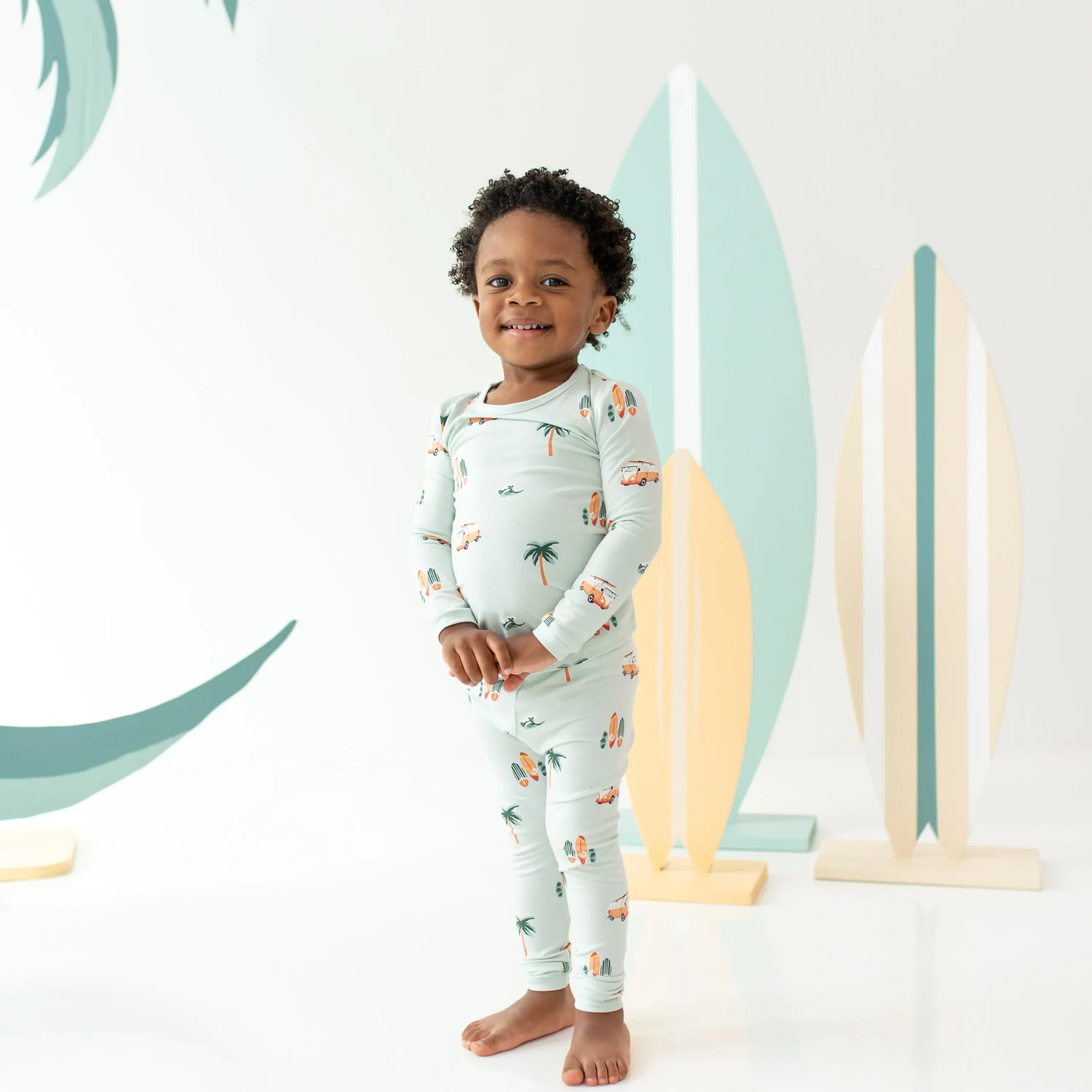 Kyte Baby Long Sleeve Pajamas in Dew Surf Outlet