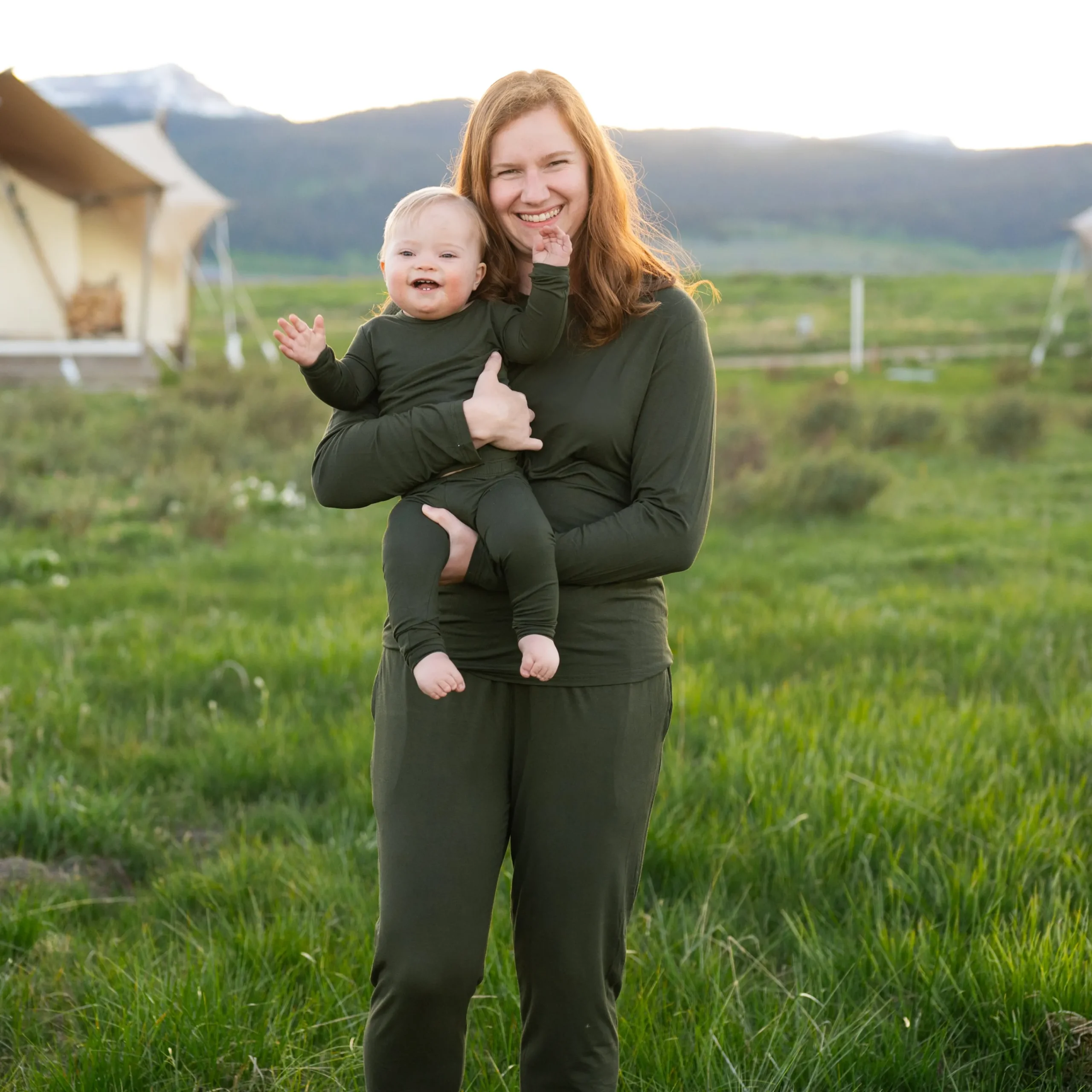 Kyte Baby Long Sleeve Pajamas in Fir Clearance