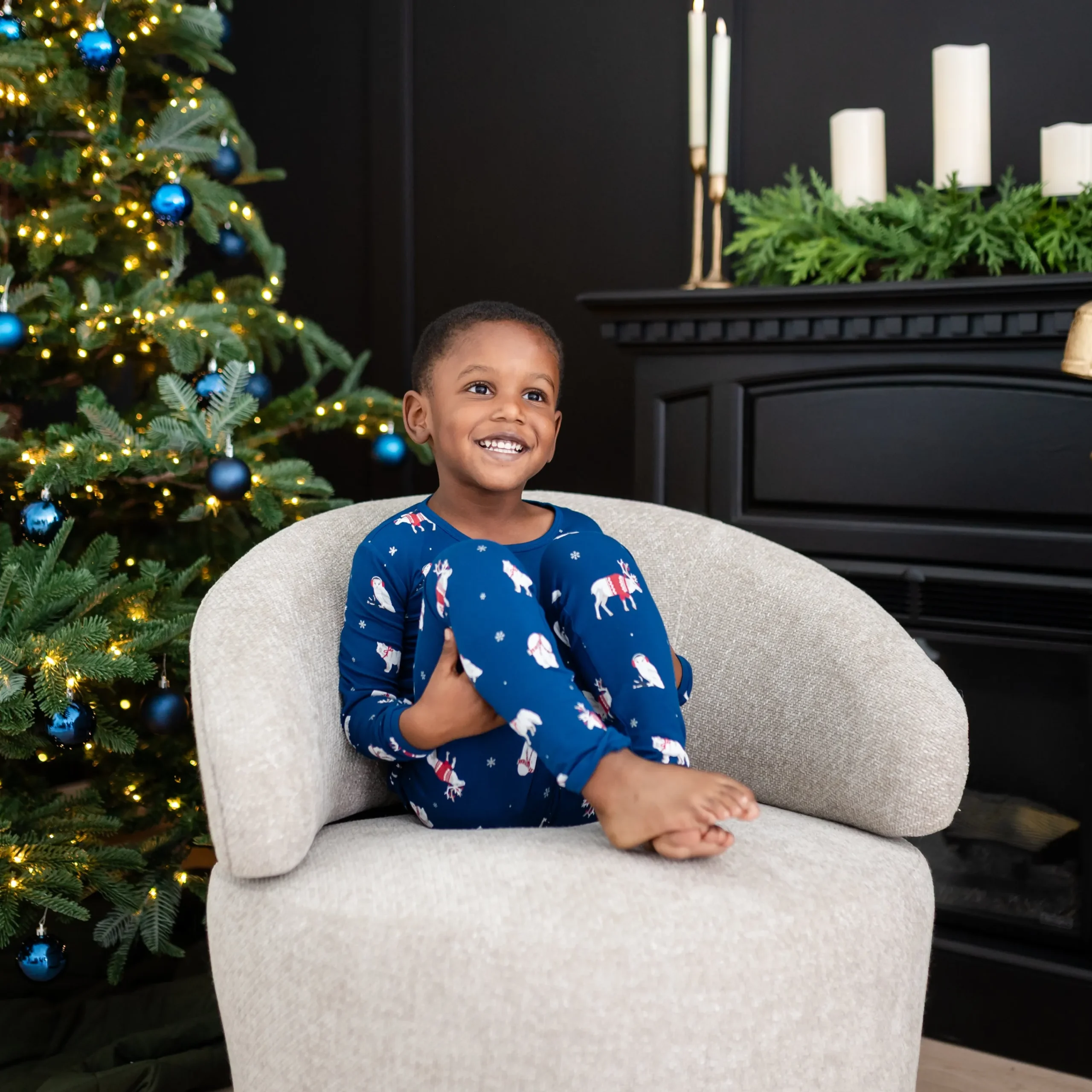 Kyte Baby Long Sleeve Pajamas in Frosty Friends Outlet