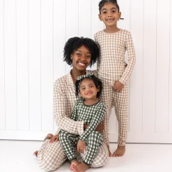 Kyte Baby Long Sleeve Pajamas in Gingham Fir Best