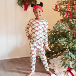 Kyte Baby Long Sleeve Pajamas in Holiday Bow Outlet
