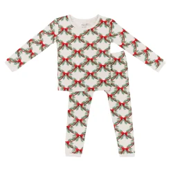 Kyte Baby Long Sleeve Pajamas in Holiday Bow Outlet