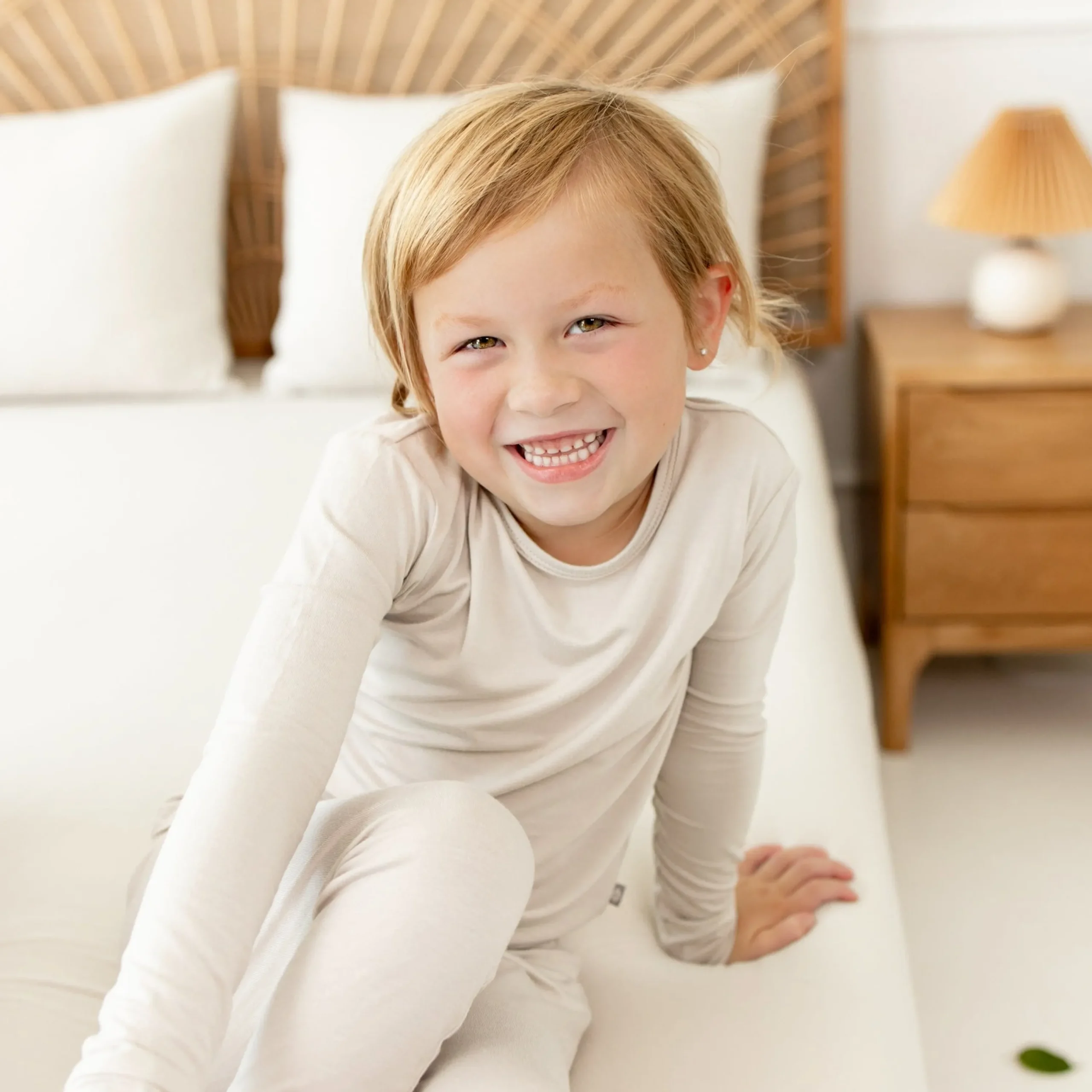 Kyte Baby Long Sleeve Pajamas in Oat Sale