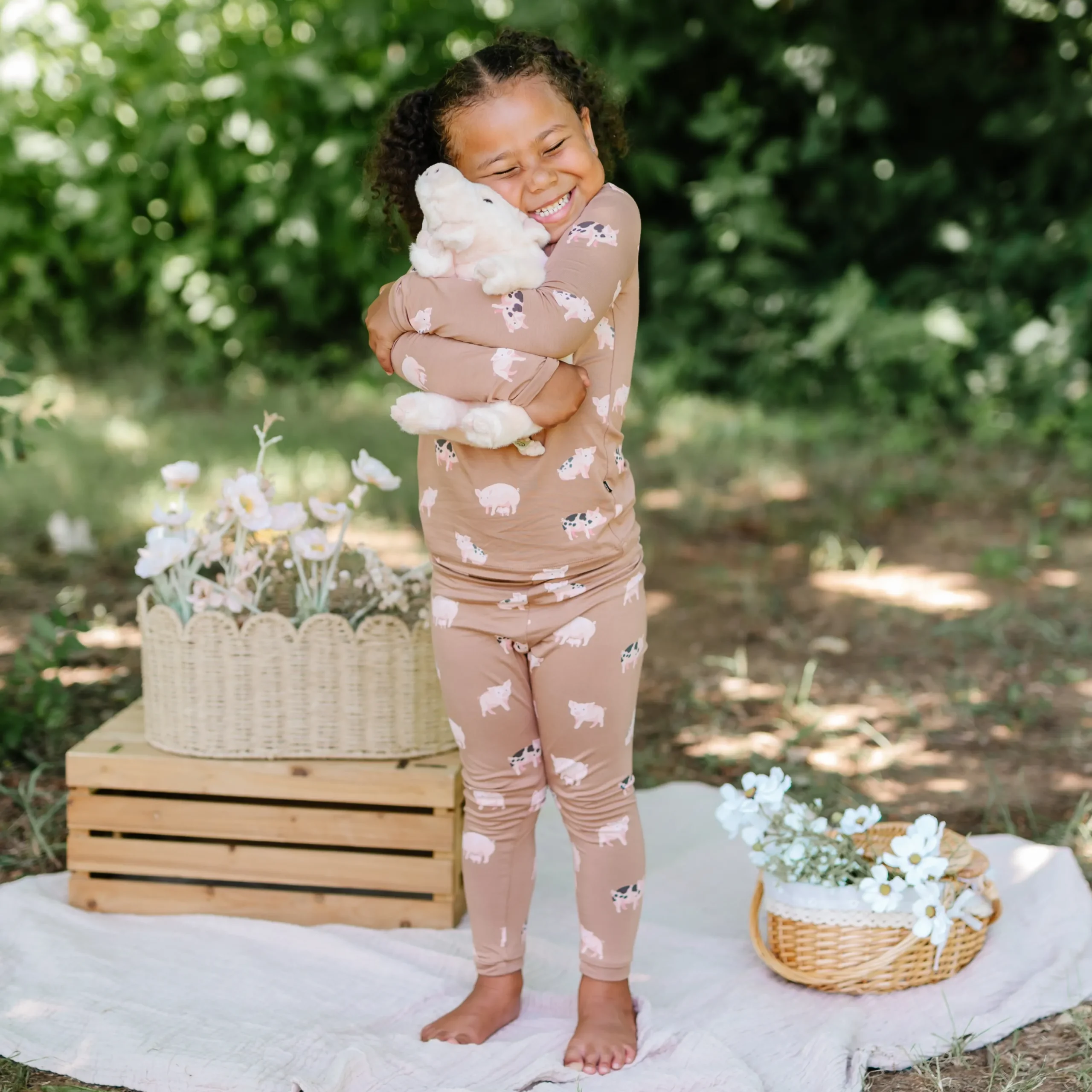 Kyte Baby Long Sleeve Pajamas in Pig Clearance