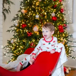 Kyte Baby Long Sleeve Pajamas in Santa Sleigh New