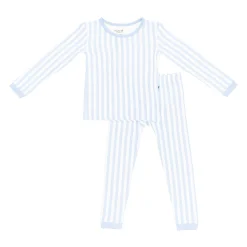 Kyte Baby Long Sleeve Pajamas in Small Mist Stripe Best