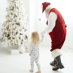 Kyte Baby Long Sleeve Pajamas in Vintage Santa Best