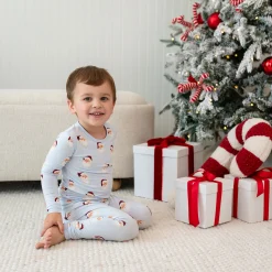 Kyte Baby Long Sleeve Pajamas in Vintage Santa Best