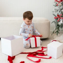 Kyte Baby Long Sleeve Pajamas in Vintage Santa Best