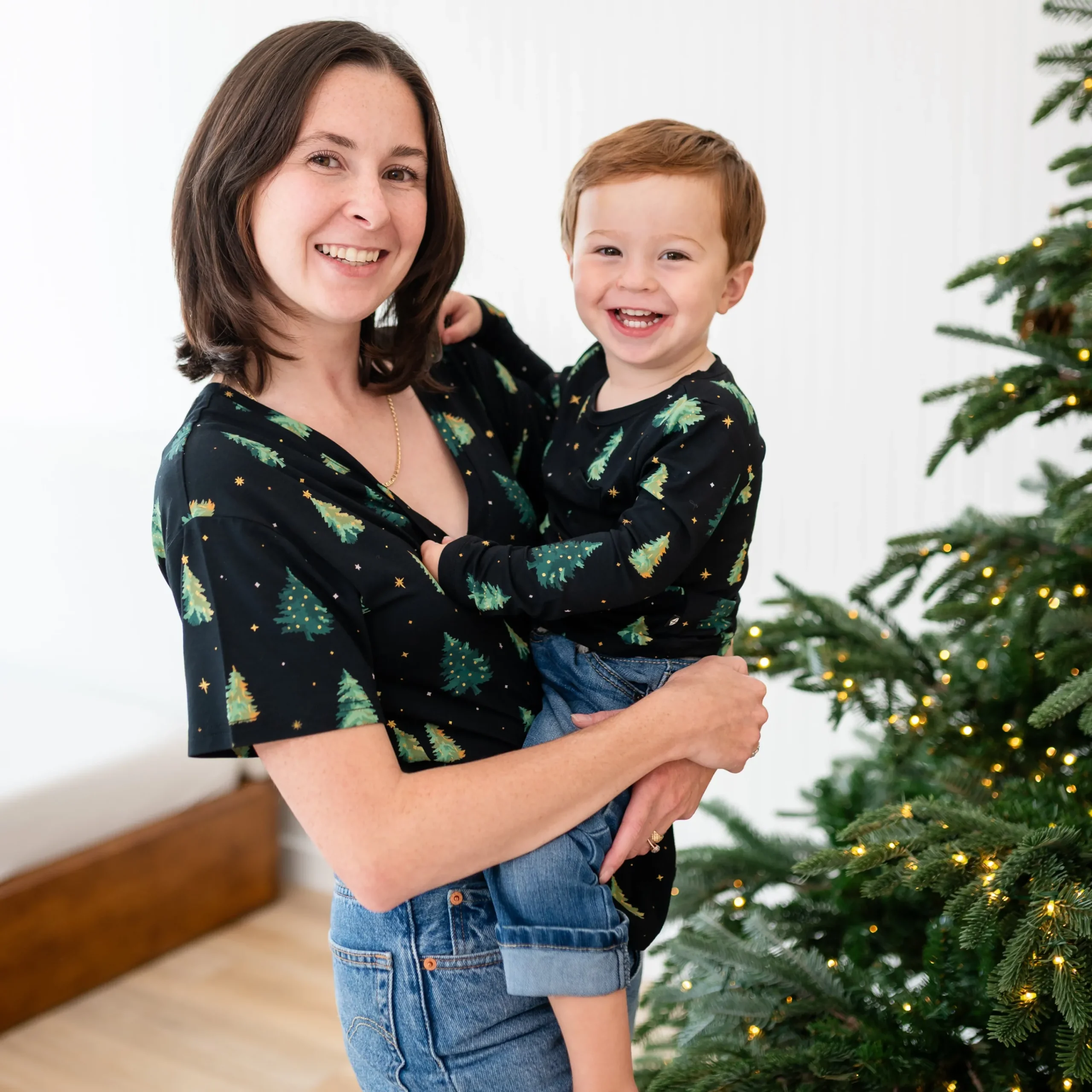 Kyte Baby Long Sleeve Toddler Crew Neck Tee in Twinkle Tree Sale